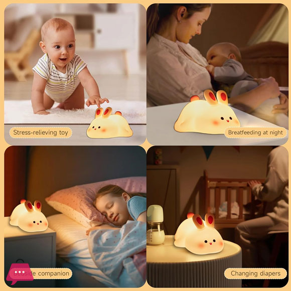 Rechargeable Rabbit Lamp With Touch Sensor -