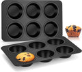 6-Cup Muffin Pan | Non Stick Bakeware for Muffins, Cakes, Mini Pies