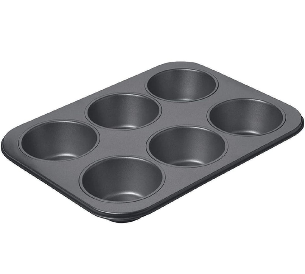 6-Cup Muffin Pan | Non Stick Bakeware for Muffins, Cakes, Mini Pies